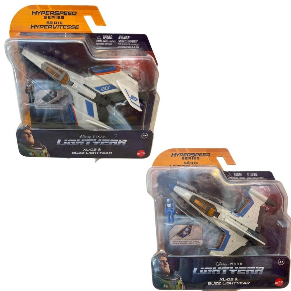 Disney Pixar Lightyear Hyperspeed Airplane Series XL-02 & XL-03 Buzz Ships Set